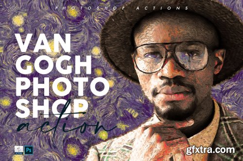 CreativeMarket - Van Gogh Painting Photoshop Action 4765073