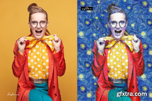 CreativeMarket - Van Gogh Painting Photoshop Action 4765073