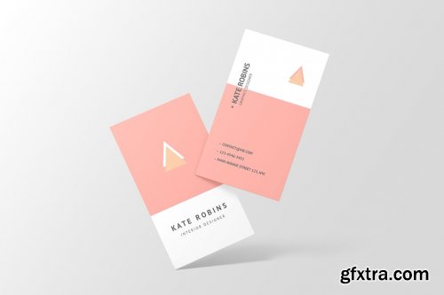 CreativeMarket - Portrait Business Card Mockup 4573982