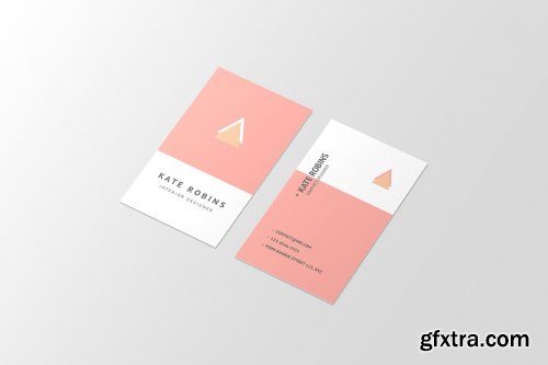 CreativeMarket - Portrait Business Card Mockup 4573982