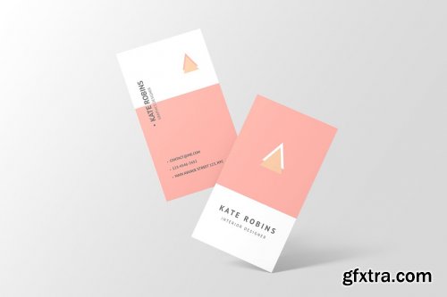 CreativeMarket - Portrait Business Card Mockup 4573982