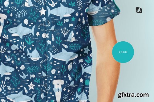 CreativeMarket - Male Y-neck Shirt Mockup 4699915