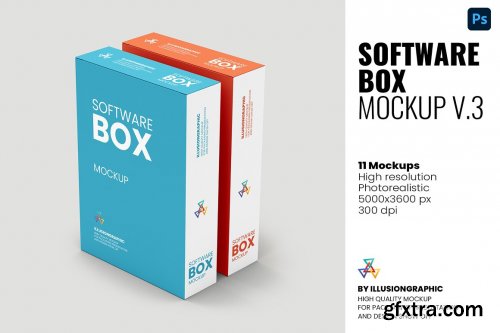 CreativeMarket - Software Box Mockup v.3 - 11 Views 5964573