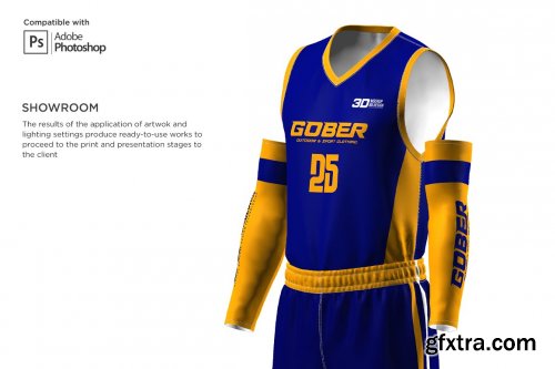 CreativeMarket - 3D Men's Basketball Jersey Mockup 5963509