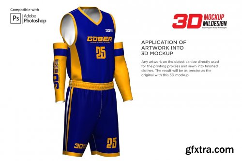 CreativeMarket - 3D Men's Basketball Jersey Mockup 5963509