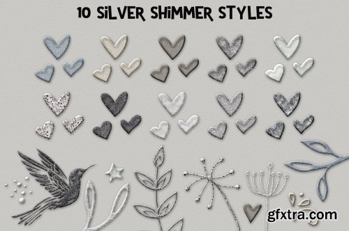 CreativeMarket - Silver Bling Photoshop Layer Styles 5115002