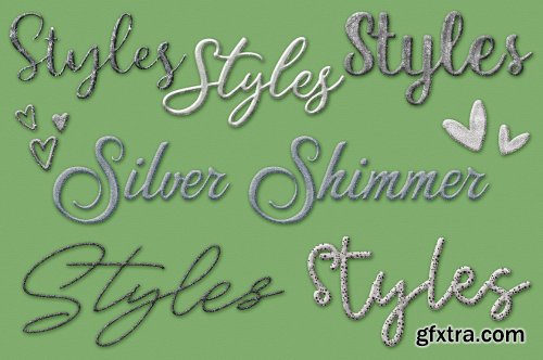 CreativeMarket - Silver Bling Photoshop Layer Styles 5115002