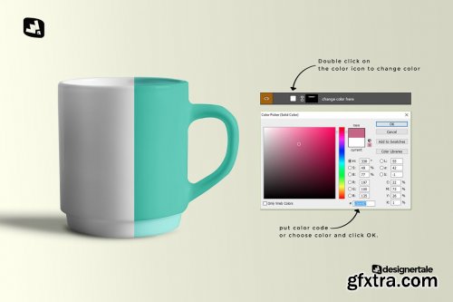 CreativeMarket - Porcelain Coffee Cups Set Mockup 5188654