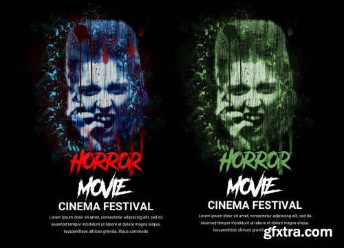 CreativeMarket - Horror Movie Poster Photoshop Action 5505575