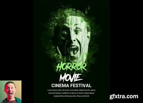 CreativeMarket - Horror Movie Poster Photoshop Action 5505575