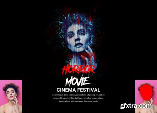 CreativeMarket - Horror Movie Poster Photoshop Action 5505575