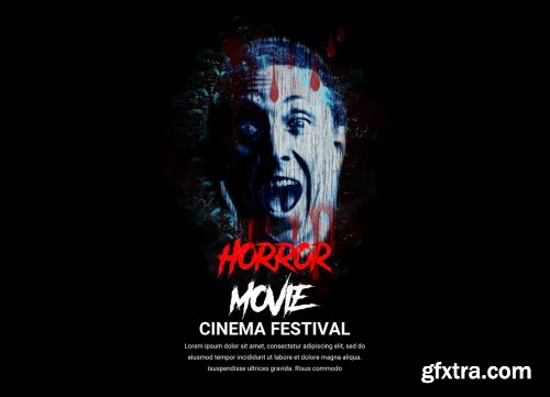 CreativeMarket - Horror Movie Poster Photoshop Action 5505575