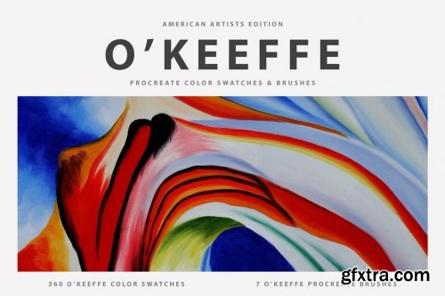 CreativeMarket - Georgia O' Keeffe Procreate Brushes 5549828