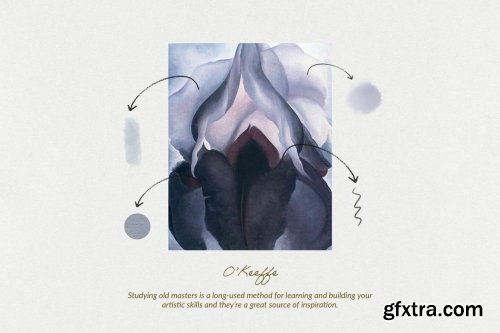 CreativeMarket - Georgia O' Keeffe Procreate Brushes 5549828