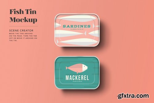 CreativeMarket - Sardine Tin Mockup 4890080