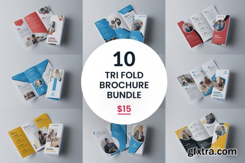 CreativeMarket - Tri fold Brochure Bundle 5487795