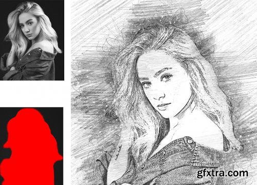 CreativeMarket - Digital Sketch Photoshop Action 5218660