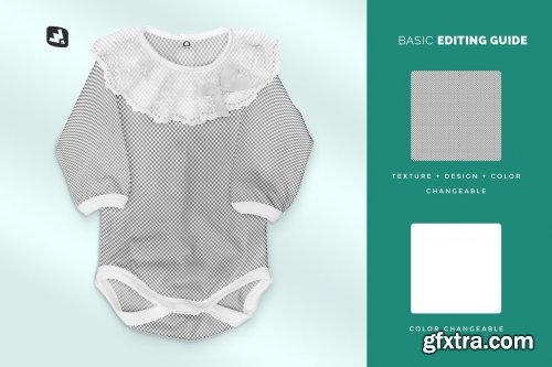 CreativeMarket - Baby Girl's Onesie Mockup 5134268