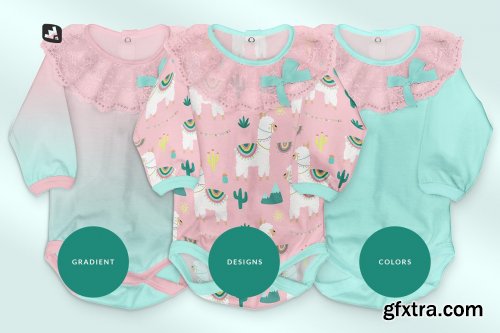 CreativeMarket - Baby Girl's Onesie Mockup 5134268