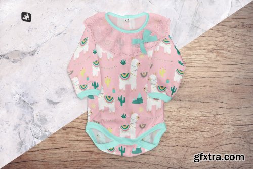 CreativeMarket - Baby Girl's Onesie Mockup 5134268