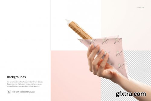 CreativeMarket - Food Safe Paper Mockup Set /icecream 6423028