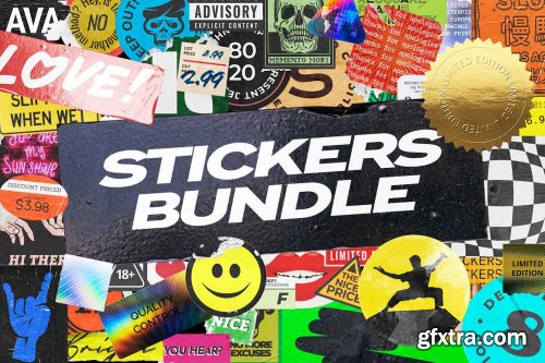 CreativeMarket - Sticker Mockup Bundle Logo Branding 5142909