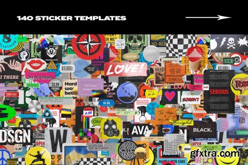 CreativeMarket - Sticker Mockup Bundle Logo Branding 5142909