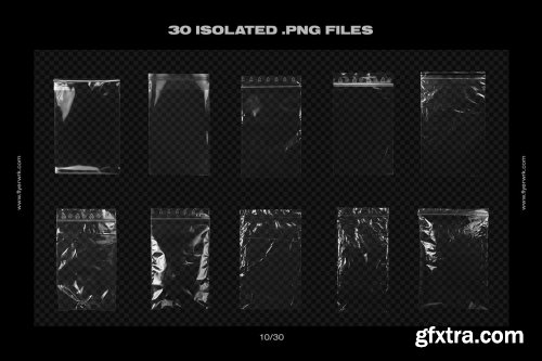 CreativeMarket - Isolated Empty Plastic Bags 3852370