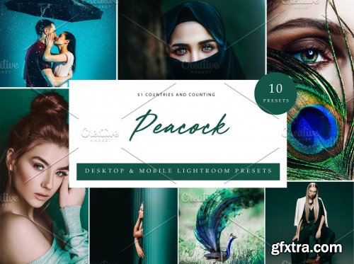 CreativeMarket - 10xLightroom Presets Peacock Presets 6441086