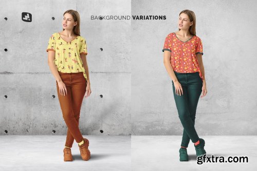 CreativeMarket - Casual Outfit With Female Model 4743994