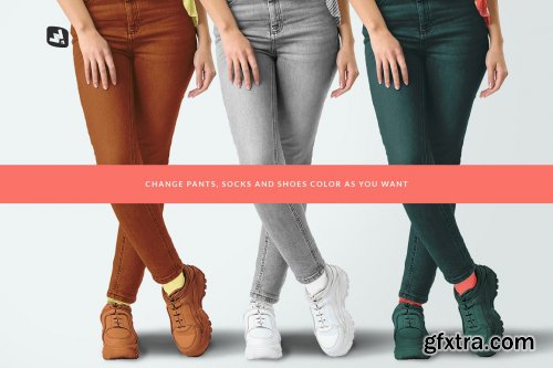 CreativeMarket - Casual Outfit With Female Model 4743994