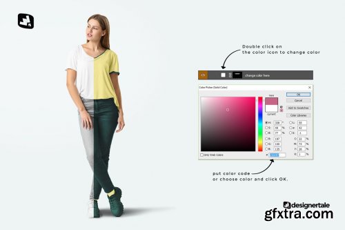 CreativeMarket - Casual Outfit With Female Model 4743994