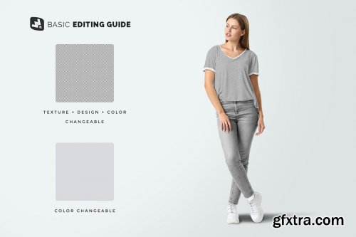 CreativeMarket - Casual Outfit With Female Model 4743994