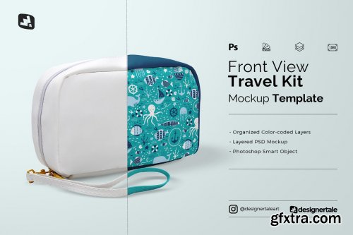 CreativeMarket - Front View Travel Kit Mockup 4764159