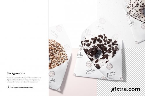 CreativeMarket - Food Safe Paper Mockup Set (pastry) 6419280