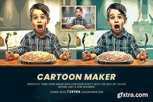 CreativeMarket - Cartoon Maker Photoshop Action 6424304