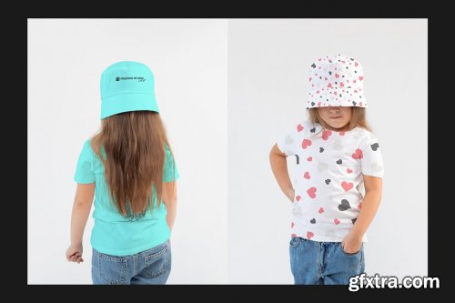 CreativeMarket - Kid's Bucket Hat Mock-Up Set 6405612