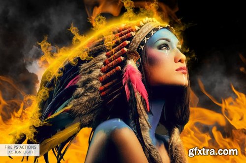 CreativeMarket - Fire Actions Photoshop 5328474