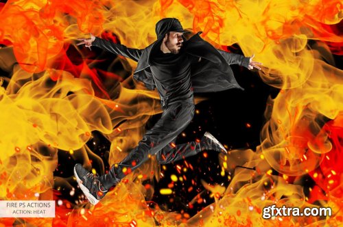 CreativeMarket - Fire Actions Photoshop 5328474