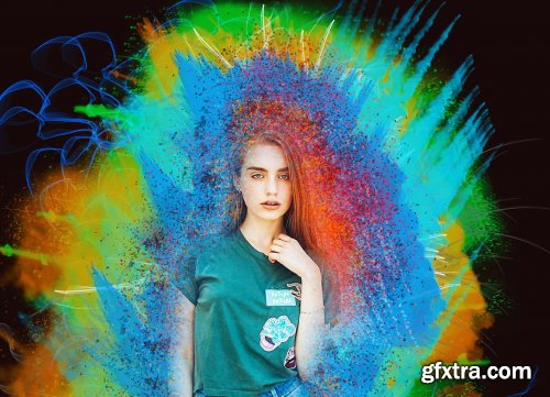 CreativeMarket - Explosion Color Photoshop Action 5247557