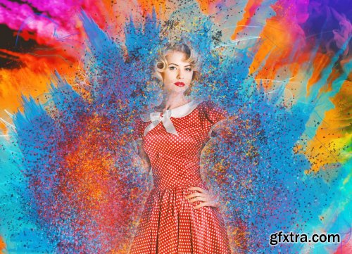 CreativeMarket - Explosion Color Photoshop Action 5247557