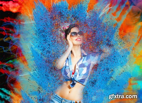 CreativeMarket - Explosion Color Photoshop Action 5247557