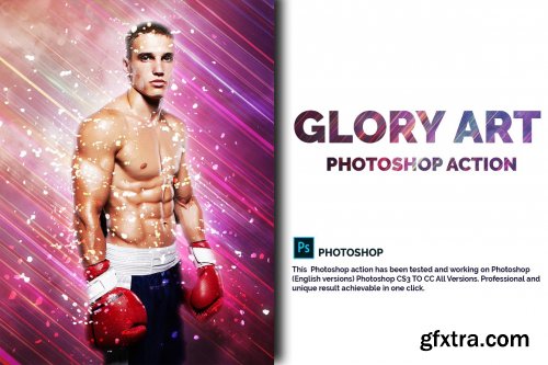 CreativeMarket - Glory Art Photoshop Action 4717879