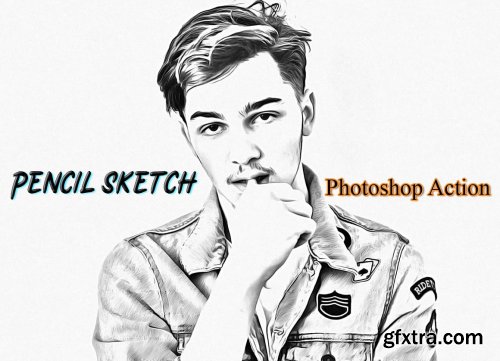 CreativeMarket - Pencil Sketch Photoshop Action 4822405