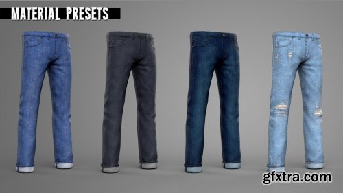 Denim Designer – 12 preset materials for Substance Painter