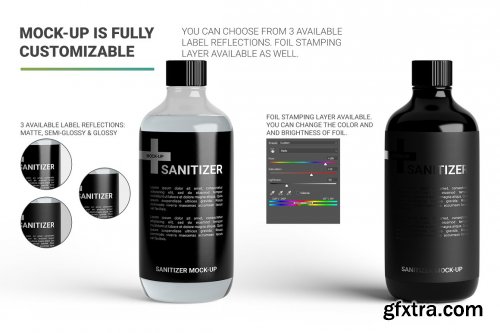 CreativeMarket - Sanitizer Bottle Mockup 4803089