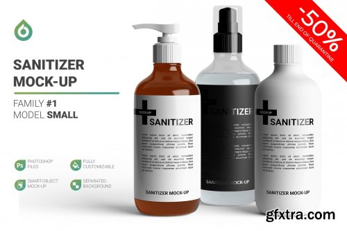 CreativeMarket - Sanitizer Bottle Mockup 4803089