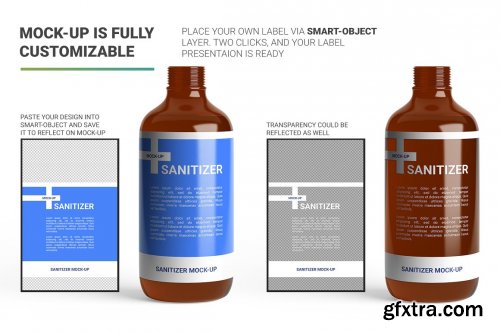 CreativeMarket - Sanitizer Bottle Mockup 4803089