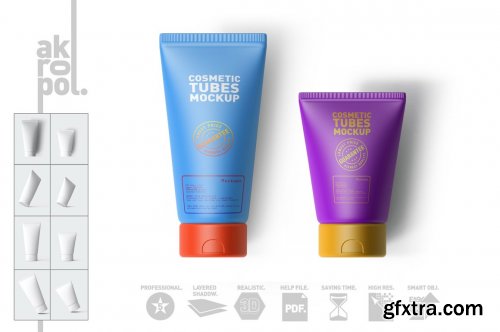 CreativeMarket - Cosmetic Tubes Mockup 4809677