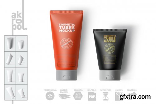 CreativeMarket - Cosmetic Tubes Mockup 4809677